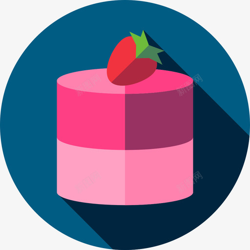 蛋糕甜点和糖果扁平图标svg_新图网 https://ixintu.com 扁平 甜点和糖果 蛋糕