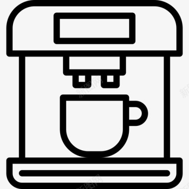 咖啡机咖啡11线性图标图标
