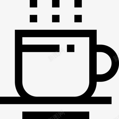 咖啡杯接口46线性图标图标