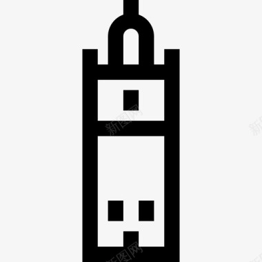 吉拉尔达纪念碑17线性图标图标