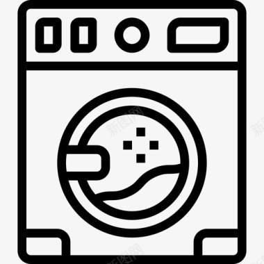 洗衣机酒店服务16直列式图标图标