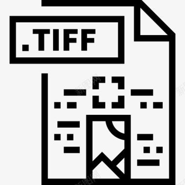 Tiff文件25线性图标图标