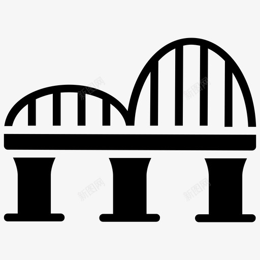 哈朱桥吊桥桥梁建筑图标svg_新图网 https://ixintu.com 世界著名桥梁雕文图标 伊朗桥 吊桥 哈朱桥 桥梁建筑