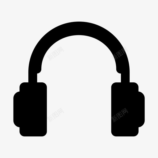 耳机音频耳朵图标svg_新图网 https://ixintu.com 声音 耳朵 耳机 音乐填充 音频