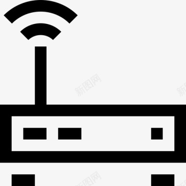 路由器设备和硬件线性图标图标