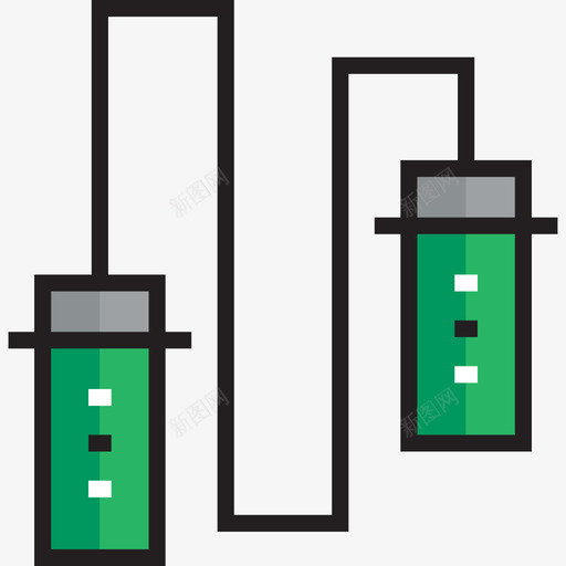 跳绳健康生活5线条颜色图标svg_新图网 https://ixintu.com 健康生活5 线条颜色 跳绳