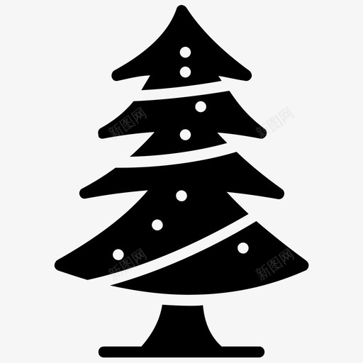 圣诞树冷杉树自然图标svg_新图网 https://ixintu.com 冷杉树 圣诞树 新年快乐字形图标 松树 自然