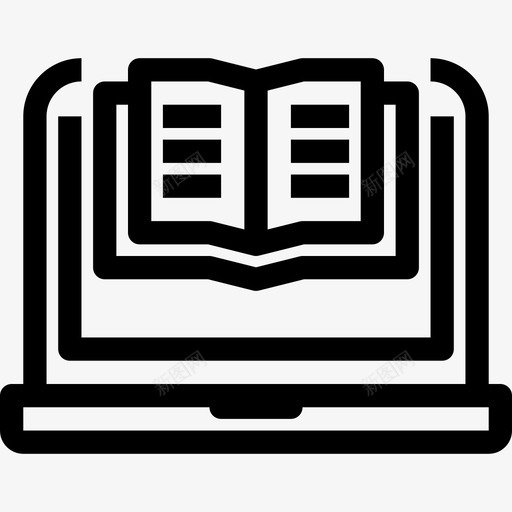 电子书教育89线性图标svg_新图网 https://ixintu.com 教育89 电子书 线性