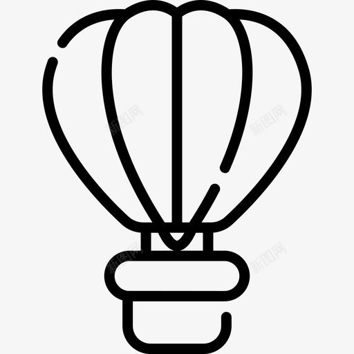 热气球情人节43直线图标svg_新图网 https://ixintu.com 情人节43 热气球 直线