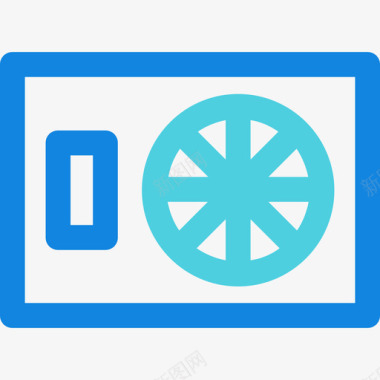 保险箱安全8蓝色线条图标图标