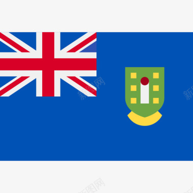 英属维尔京群岛长方形国家简单旗帜图标图标