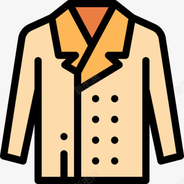 夹克秋衣6件线条色图标图标
