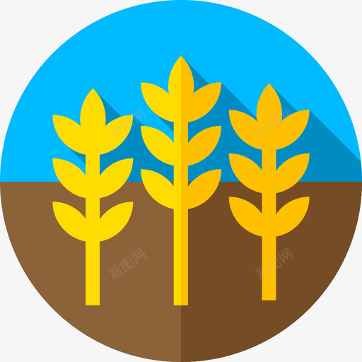 小麦种植24平坦图标svg_新图网 https://ixintu.com 小麦 平坦 种植24