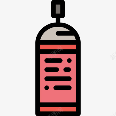 喷壶艺术工作室5线性颜色图标图标