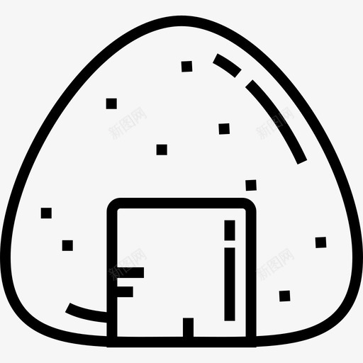 Onigiri亚洲食品8直系图标svg_新图网 https://ixintu.com Onigiri 亚洲食品8 直系