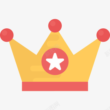 王冠奖章和奖励平的图标图标