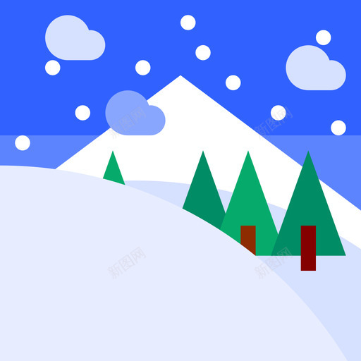 雪景观3平坦图标svg_新图网 https://ixintu.com 平坦 景观3 雪