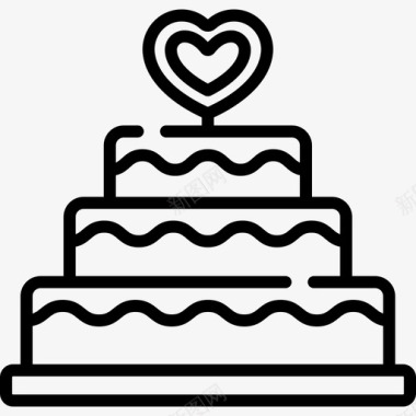 结婚蛋糕婚礼57直系图标图标