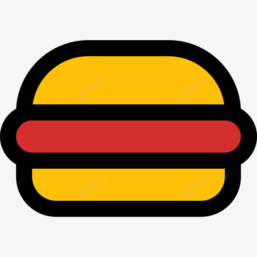 汉堡食品72原色图标svg_新图网 https://ixintu.com 原色 汉堡 食品72