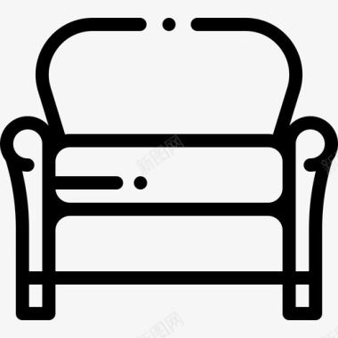 扶手椅早餐床直系图标图标