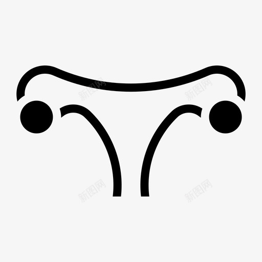 子宫女性生殖器官图标svg_新图网 https://ixintu.com 人体器官 女性 妇女 子宫 生殖器官