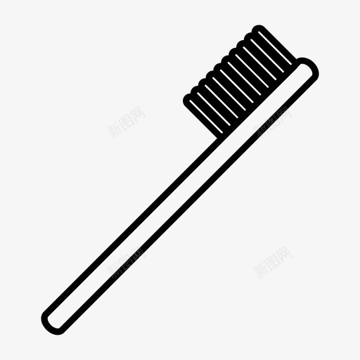 牙刷刷牙叮当的牙齿图标svg_新图网 https://ixintu.com 刷牙 发展图标轮廓 叮当的牙齿 牙刷