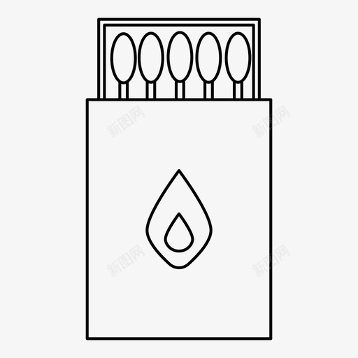 火柴野营火图标svg_新图网 https://ixintu.com 火 火柴 火柴盒 灯 野营