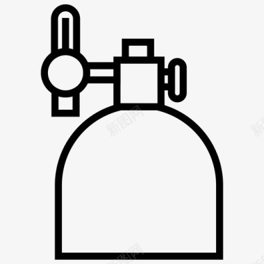 氧气瓶气瓶氧气罐图标图标