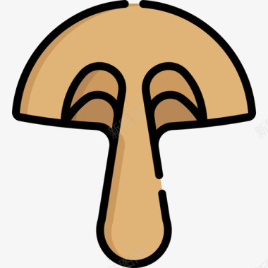 蘑菇水果蔬菜7线形颜色图标图标