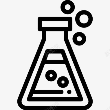 烧瓶化学19线性图标图标