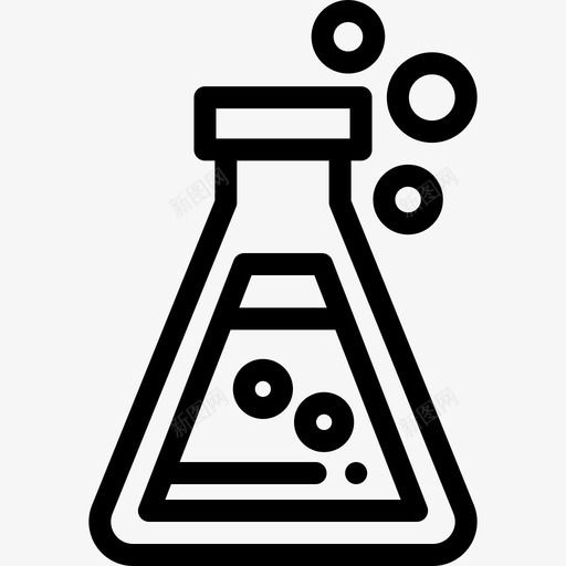 烧瓶化学19线性图标svg_新图网 https://ixintu.com 化学19 烧瓶 线性