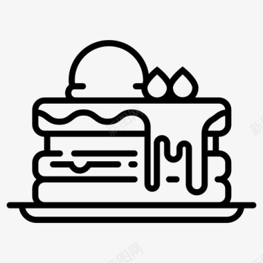 煎饼烘焙面包房图标图标