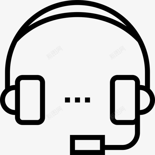 耳机启动和开发线性图标svg_新图网 https://ixintu.com 启动和开发 线性 耳机