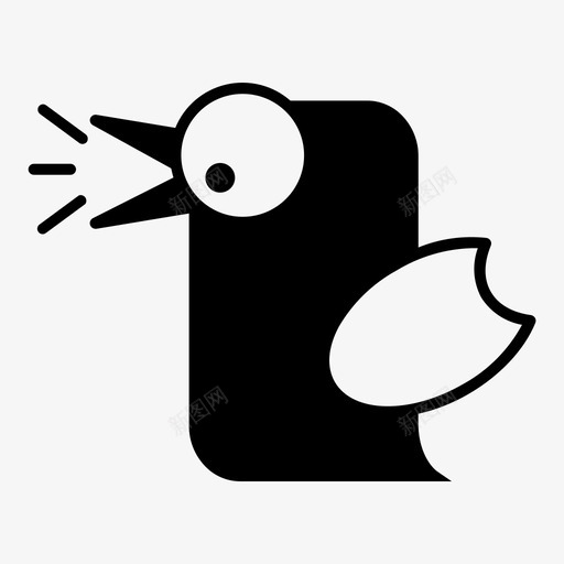 大声的黑鸟叽叽喳喳的鸟大声叫喊会说话的鸟图标svg_新图网 https://ixintu.com 会说话的鸟 叽叽喳喳的鸟大声叫喊 大声的黑鸟