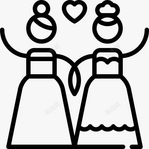 新婚夫妇婚礼58直系图标svg_新图网 https://ixintu.com 婚礼58 新婚夫妇 直系