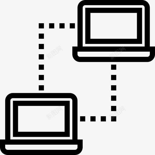 网络通信与网络3线性图标svg_新图网 https://ixintu.com 线性 网络 通信与网络3