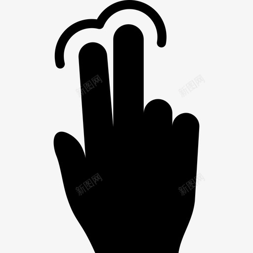 两个手指轻触选择触摸图标svg_新图网 https://ixintu.com 两个手指轻触 触摸 触摸手势v2 选择