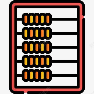 算盘玩具17线颜色图标图标