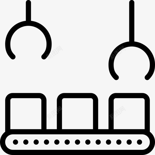 工业6直线输送机图标svg_新图网 https://ixintu.com 工业6直线输送机