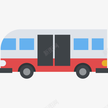 巴士旅行和地点2公寓图标图标