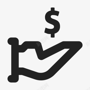 收入业务美元图标图标