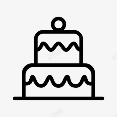 蛋糕奶油蛋糕派对图标图标