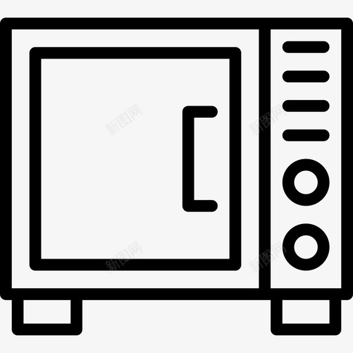 微波炉家庭7线性图标svg_新图网 https://ixintu.com 家庭7 微波炉 线性