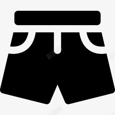 短裤衣服45填充物图标图标