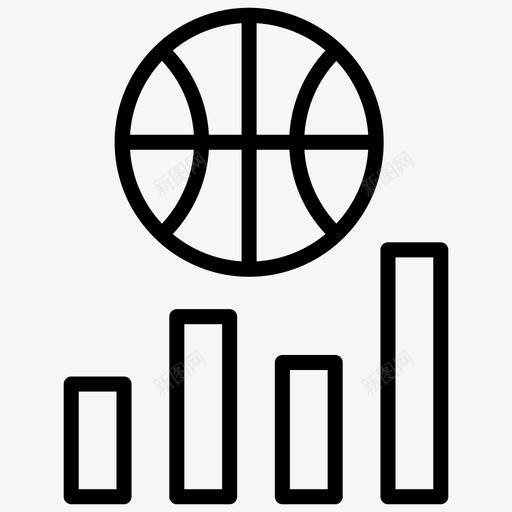 运动统计性能状态运动图图标svg_新图网 https://ixintu.com 性能状态 篮球kpi 篮球分析 篮球线图标 运动图 运动统计