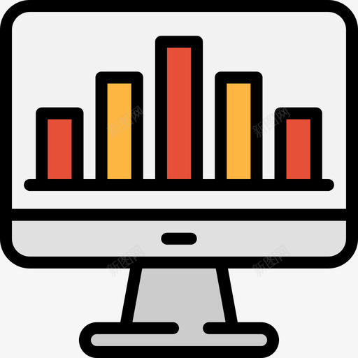 显示器计算机业务3线颜色图标svg_新图网 https://ixintu.com 显示器 线颜色 计算机业务3