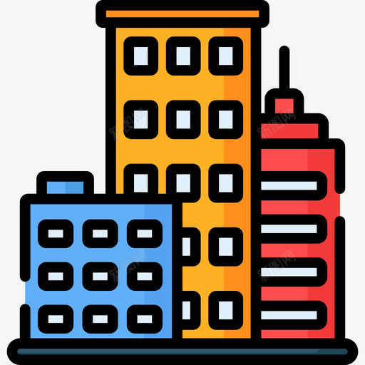 建筑房地产42线性颜色图标svg_新图网 https://ixintu.com 建筑 房地产42 线性颜色