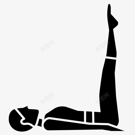瑜伽姿势体式健身图标svg_新图网 https://ixintu.com 体式 健康 健身 瑜伽姿势