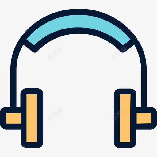 耳机音乐39线性颜色图标svg_新图网 https://ixintu.com 线性颜色 耳机 音乐39
