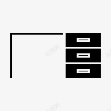 书桌箱子家具图标图标